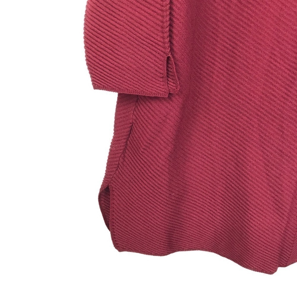 Charter Club Red Ribbed Duster Cardigan Large - Picture 4 of 7